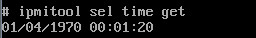 ipmitool sel date get output - 01/04/1970 00:01:20