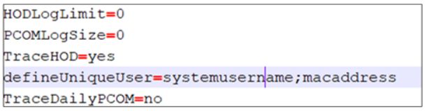 Configuration of Unique License Count